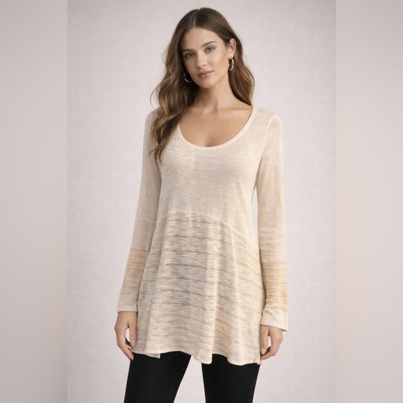 Desigual Tops - Desigual Cream Long Sleeve Women's Blouse size medium